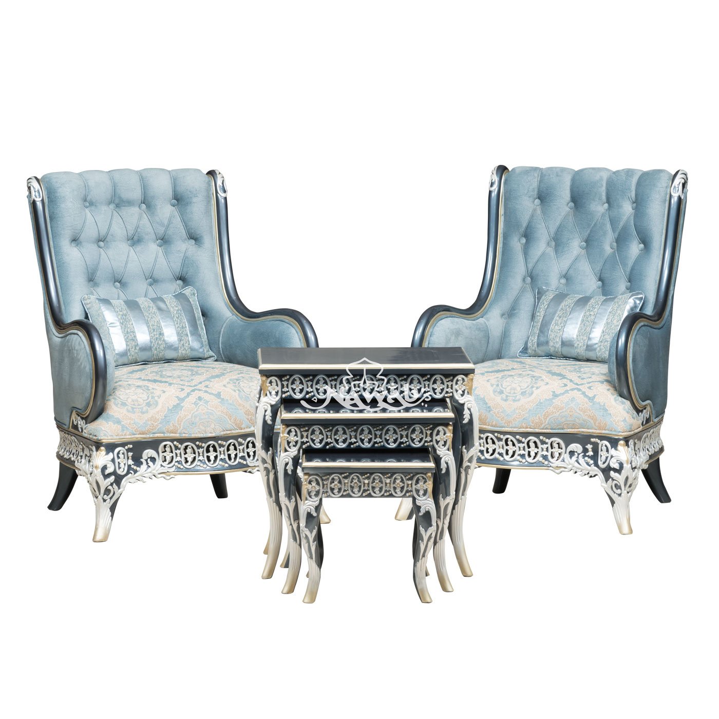 1-seater-teakwood-hand-carved-sofa-blue-white-pearl-polish-with-golden-lining-high-end-suede-upholstery-table-blue-onyx-top
