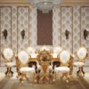 golden-pu-polish-solid-wooden-teak-with-carving-velvet-pattern-fabric-background
