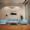 suede fabric wooden frame with foam padding