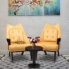 teak wood with polyester polish velvet upholstery foam padding customised quilted